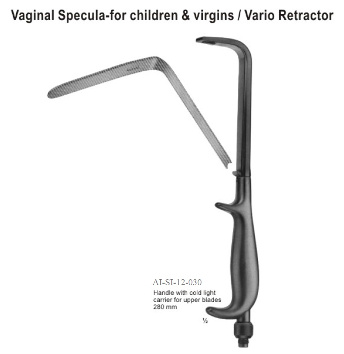 Vario retractor handle with cold light carrier