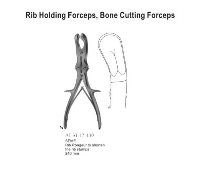 Seme rib holding forceps