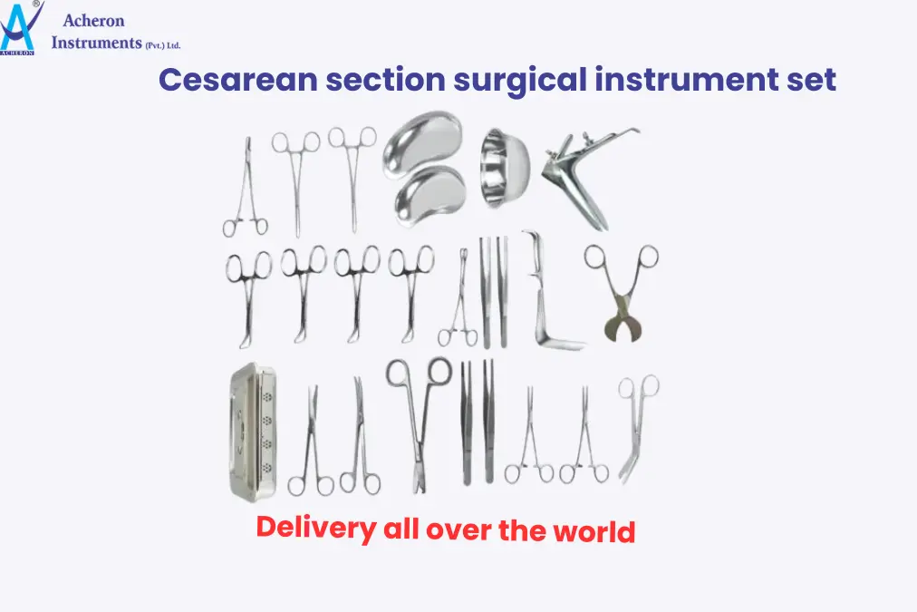 Cesarean section surgical instrument set