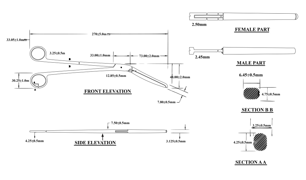 Cheatle forceps diagram